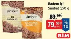 SİMBAT BADEM İÇİ 150 G fiyat ve kampanya bilgisi